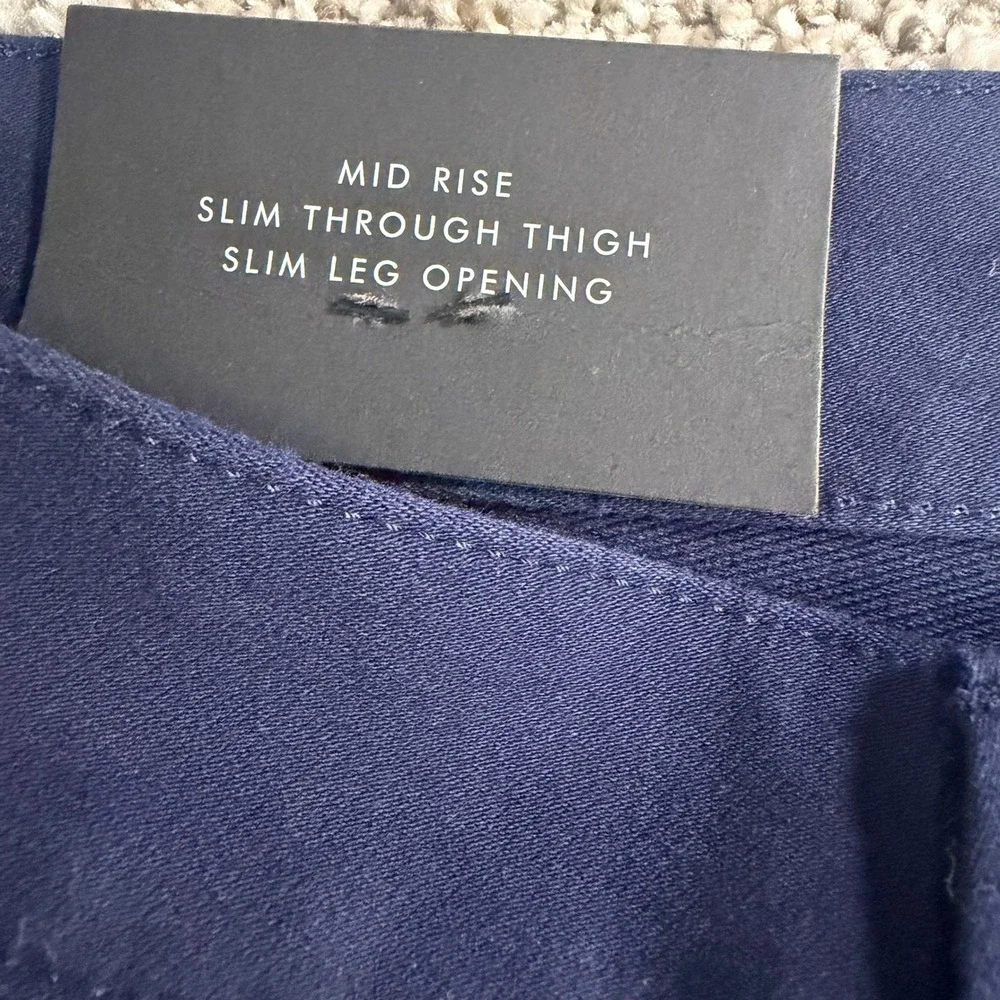Banana Republic Traveler Pants Mens 31x30 Slim Fit Mid Rise Navy Blue Chinos
